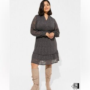 Mini lace tiered dress